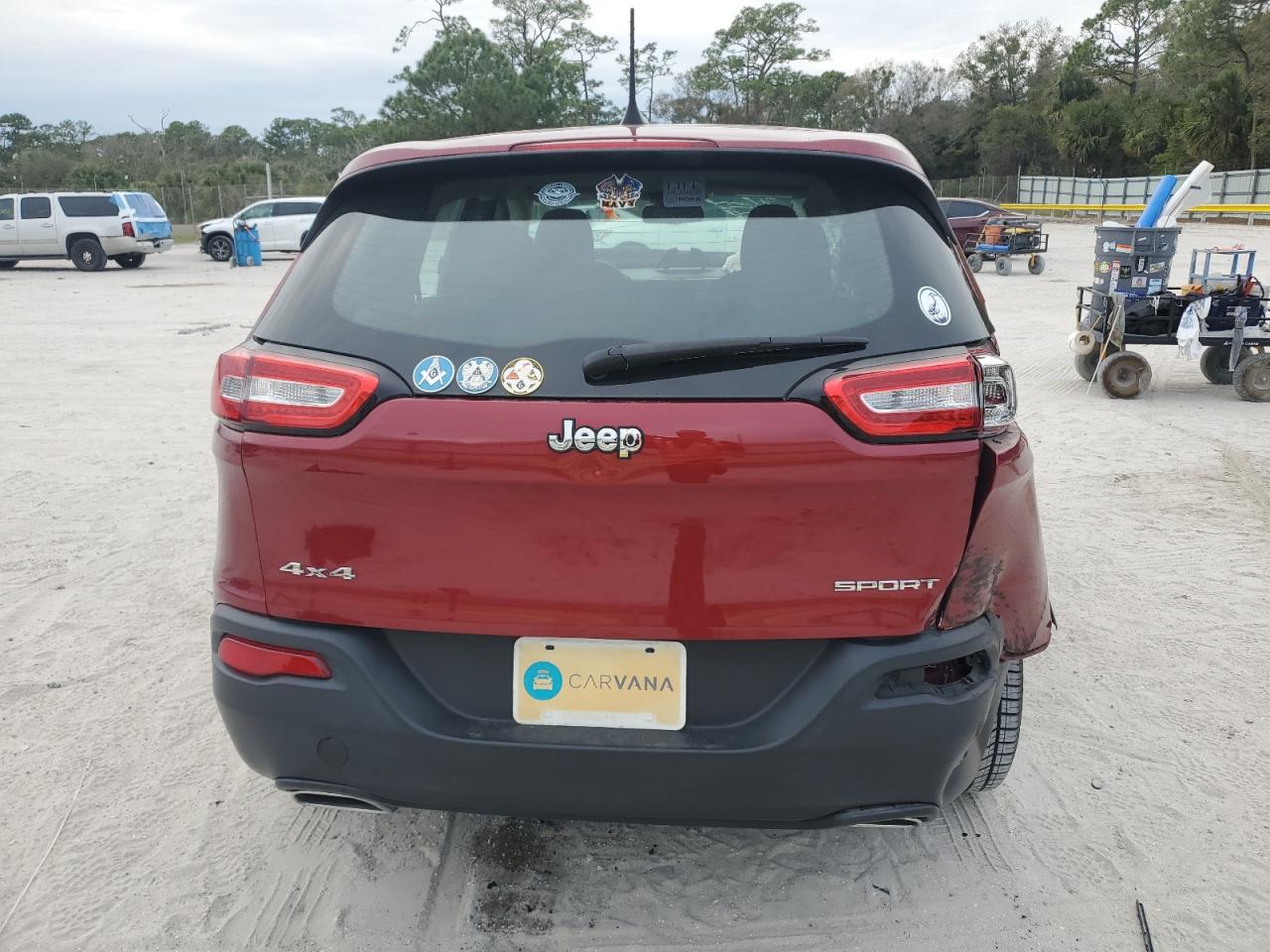 2017 Jeep Grand Cherokee VIN 1C4PJMAS5HD227451 Copart auction photo, front end / rear end damage thumbnail 6