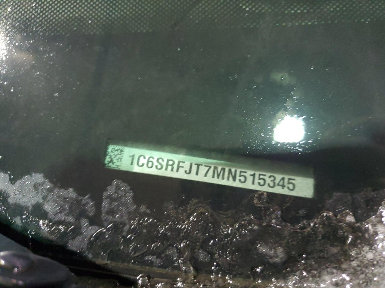 2021 RAM 1500 VIN 1C6SRFJT7MN515345 Copart auction photo, minor dent/scratches / missing/altered vin damage thumbnail 12