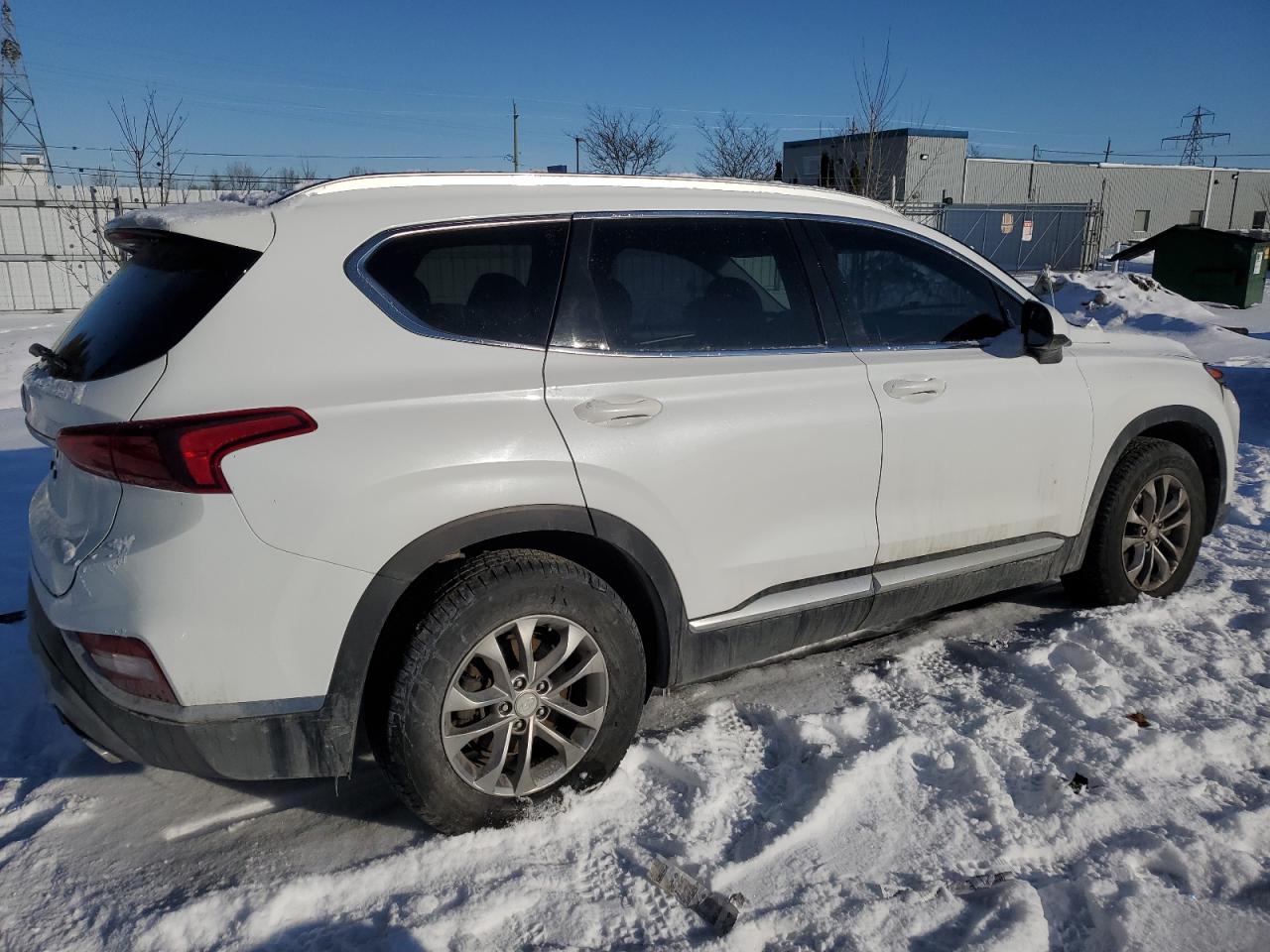 2019 Hyundai Santa Fe VIN 5NMS23AD0KH102214 Copart auction photo, front end / side damage thumbnail 3