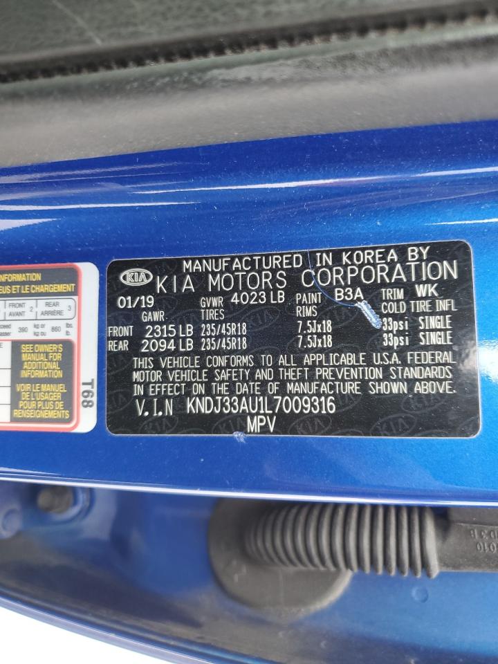 2020 KIA Soul VIN KNDJ33AU1L7009316 Copart auction photo, front end damage thumbnail 15