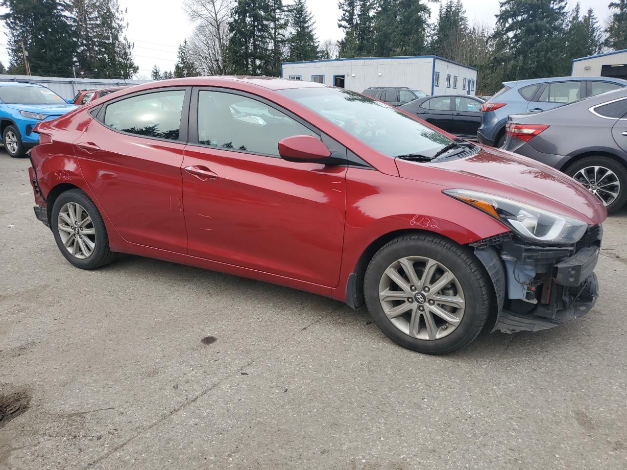 2015 Hyundai Elantra VIN 5NPDH4AE6FH629706 Copart auction photo, rear end / front end damage thumbnail 4