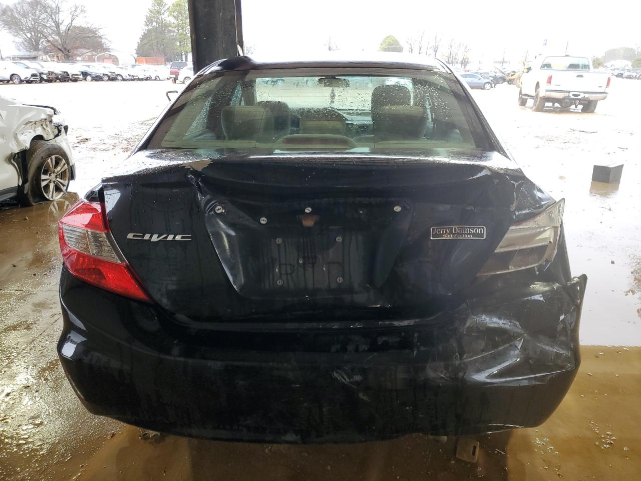2012 Honda Civic VIN 2HGFB2F59CH303525 Copart auction photo, rear end damage thumbnail 6