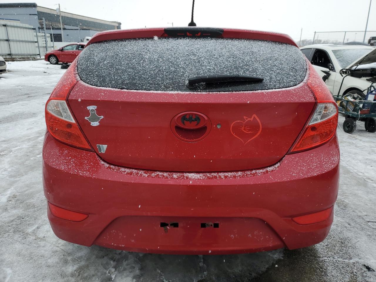 2014 Hyundai Accent VIN KMHCT5AEXEU195533 Copart auction photo, front end damage thumbnail 6