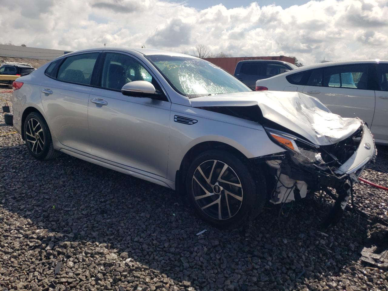 2019 KIA Optima VIN 5XXGT4L33KG363669 Copart auction photo, front end / rear end damage thumbnail 4