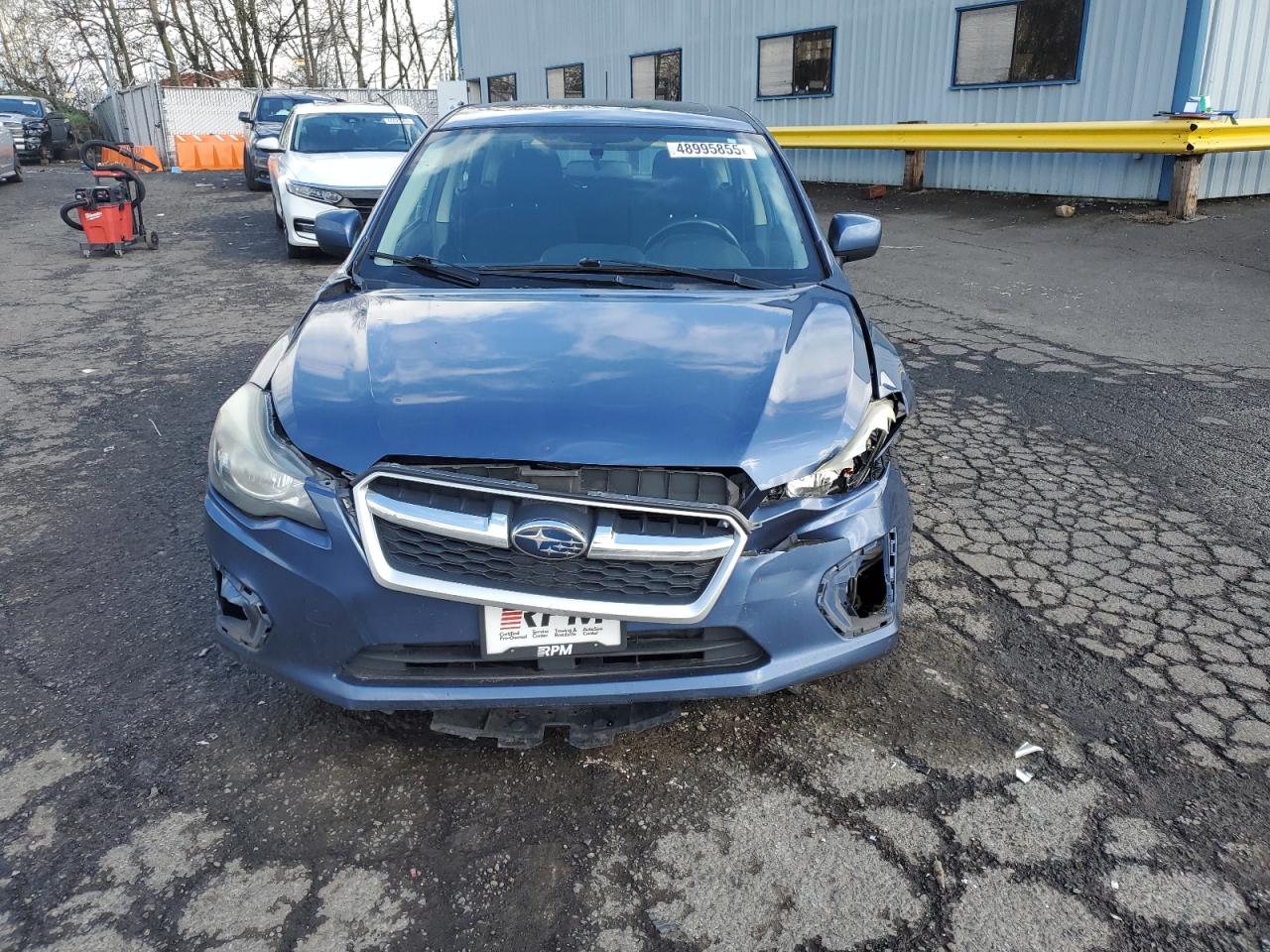 2013 Subaru Impreza VIN JF1GPAD69DH820265 Copart auction photo, front end / side damage thumbnail 5