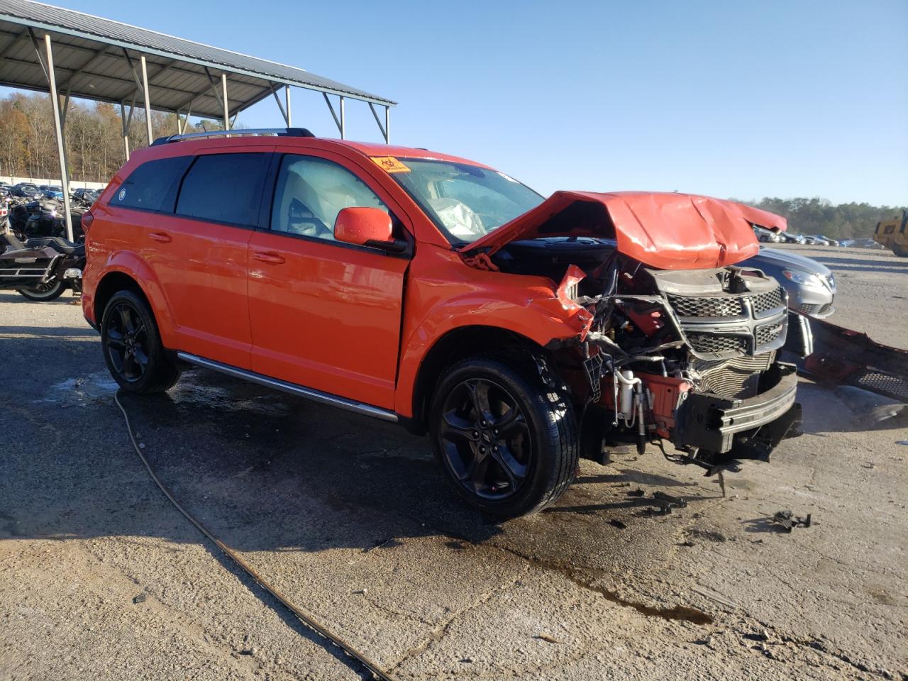 2018 Dodge Journey VIN 3C4PDDGG1JT370942 Copart auction photo, front end damage thumbnail 4