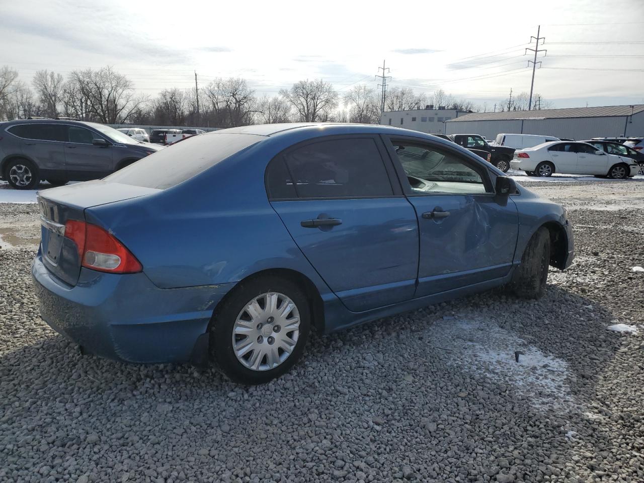 2010 Honda Civic VIN 2HGFA1F31AH573647 Copart auction photo, rollover damage thumbnail 3