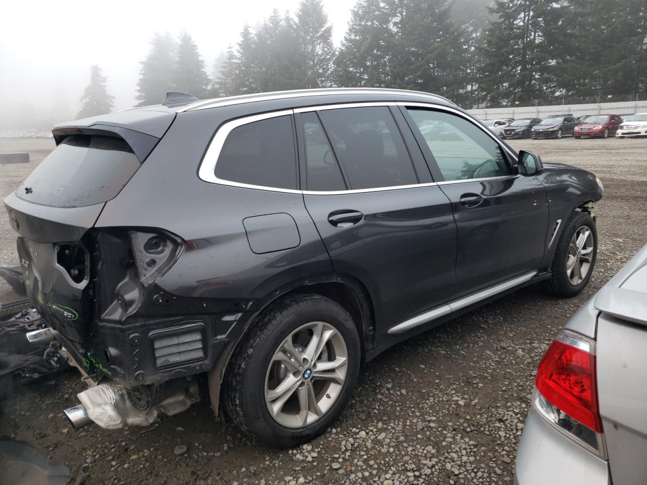 2020 BMW X3 VIN 5UXTY5C03L9C45892 Copart auction photo, rear end / stripped damage thumbnail 3