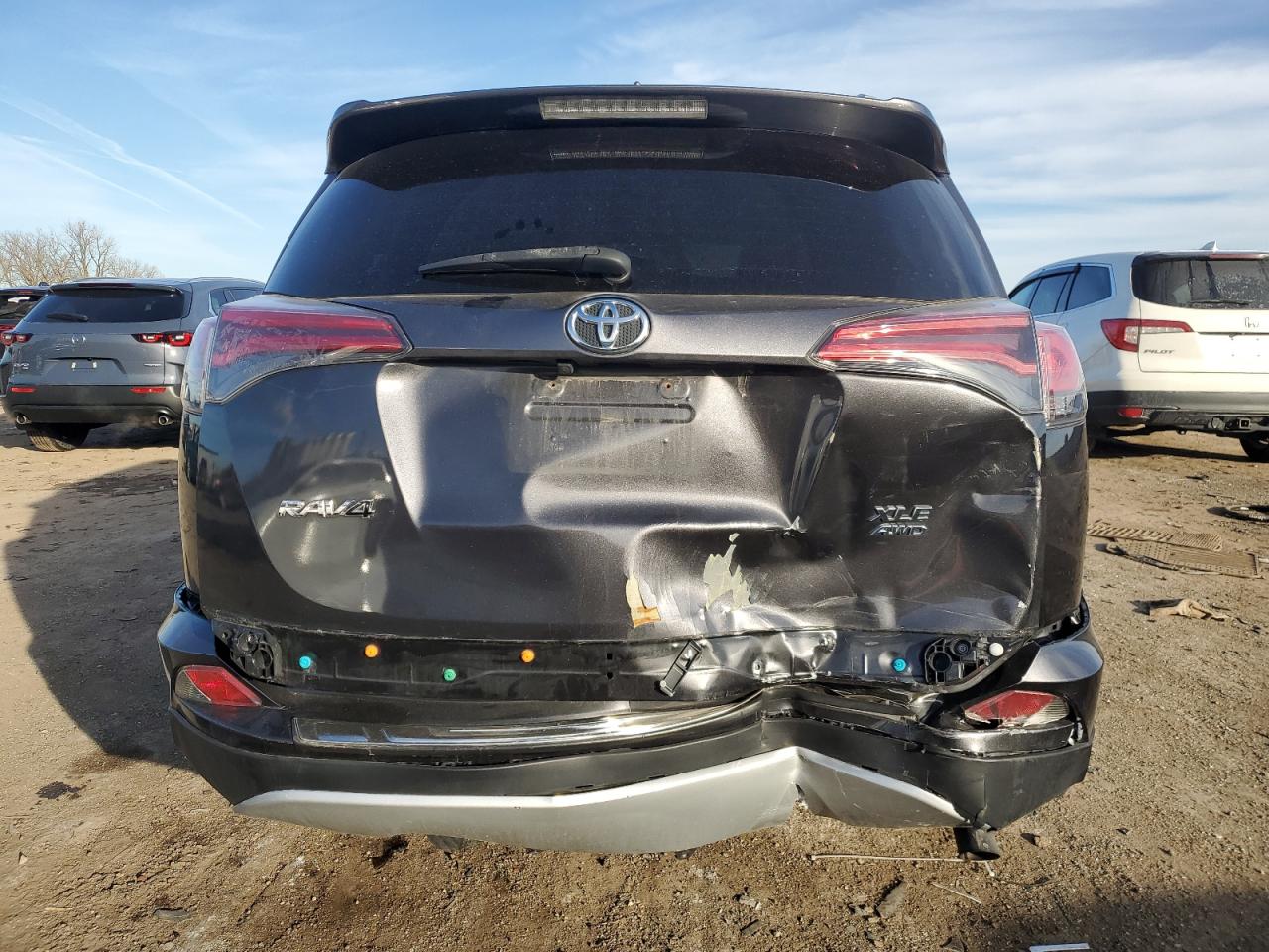 2017 Toyota RAV 4 VIN JTMRFREVXHJ129870 Copart auction photo, rear end damage thumbnail 6