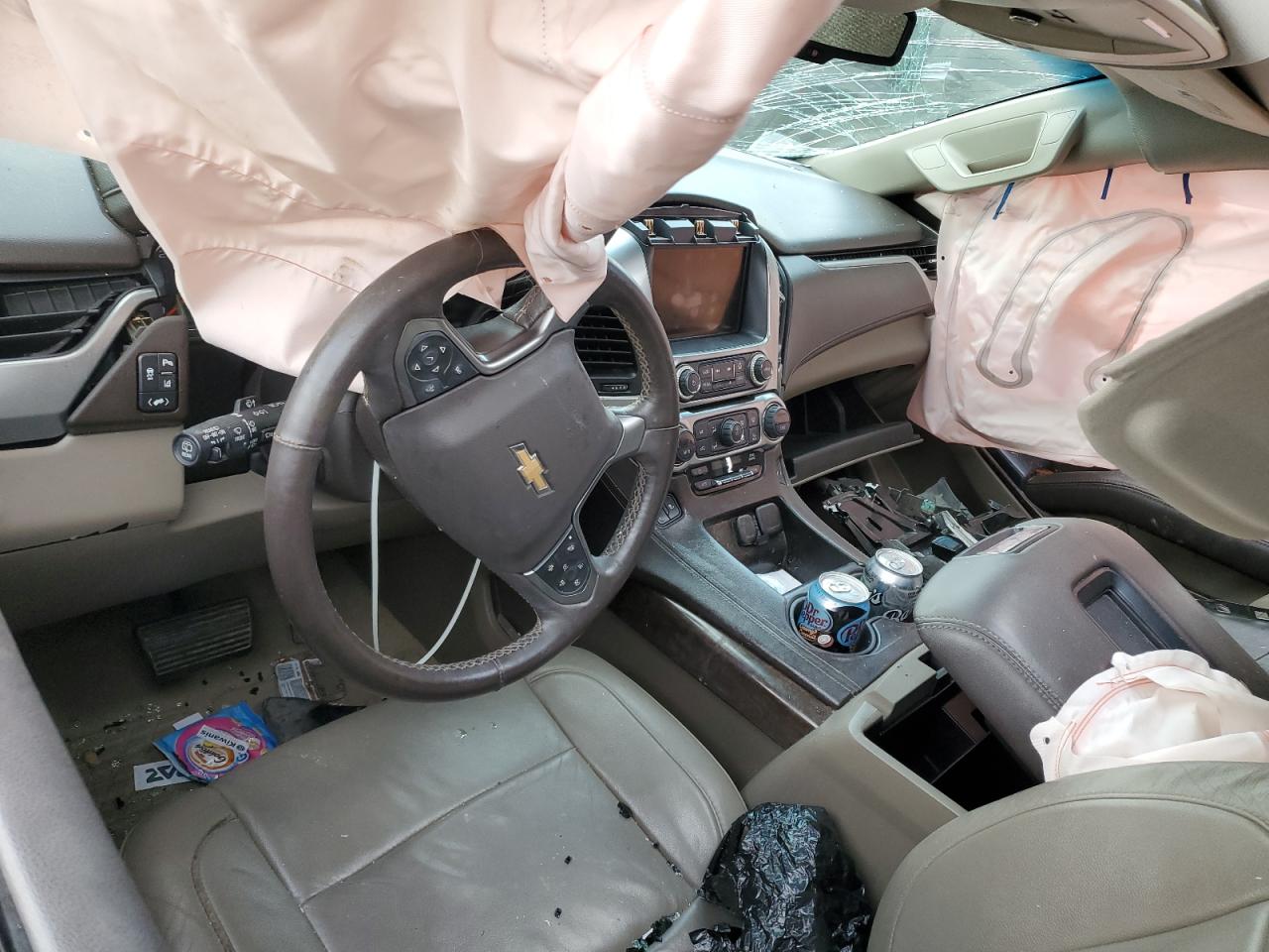 2015 Chevrolet Tahoe VIN 1GNSCBKC1FR129685 Copart auction photo, all over damage thumbnail 8