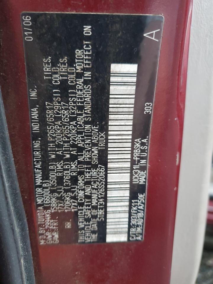 2006 Toyota Tundra VIN 5TBET34126S520667 Copart auction photo, minor dent/scratches damage thumbnail 12