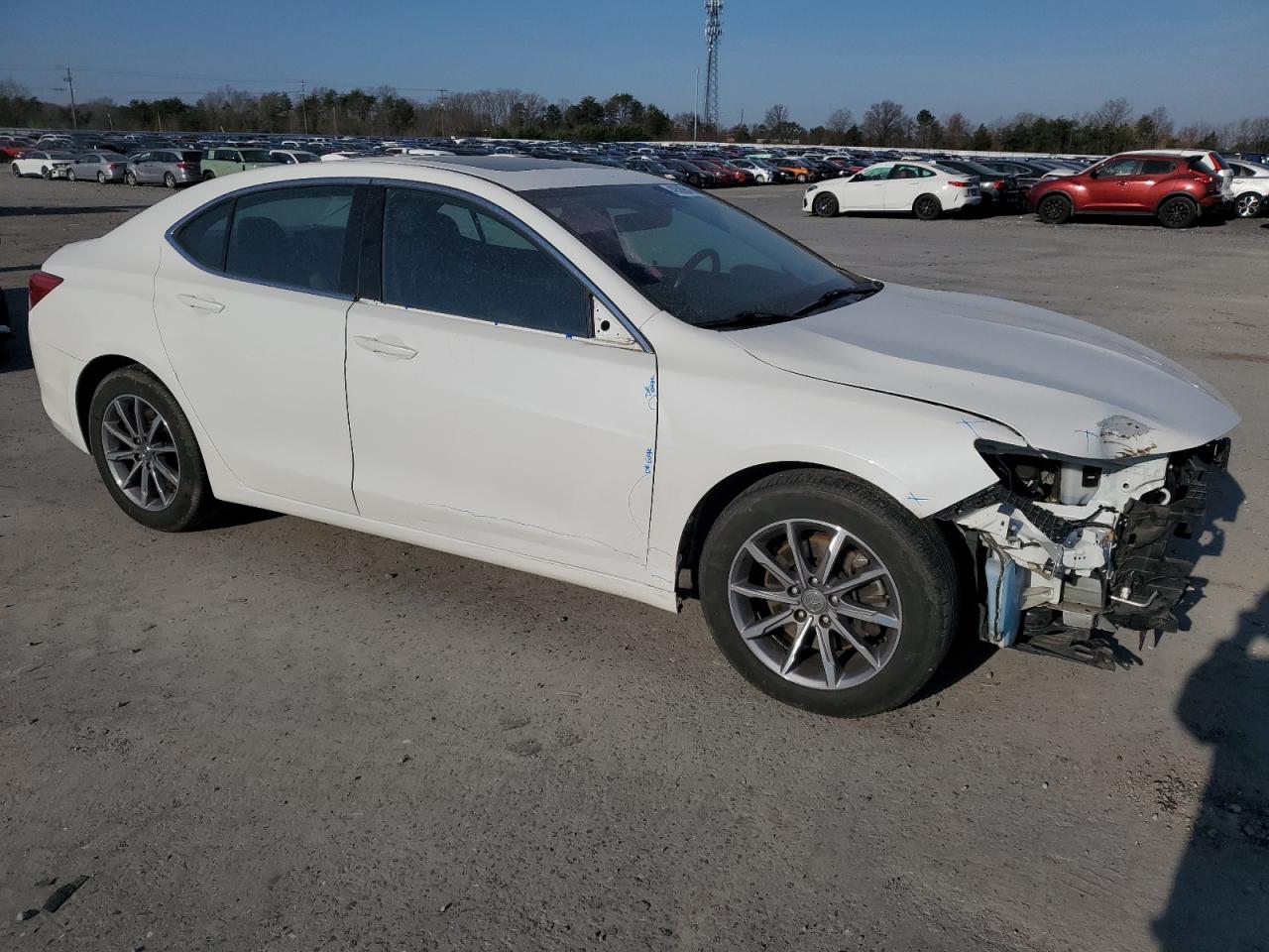 2018 Acura TLX VIN 19UUB1F33JA011610 Copart auction photo, front end / minor dent/scratches damage thumbnail 4