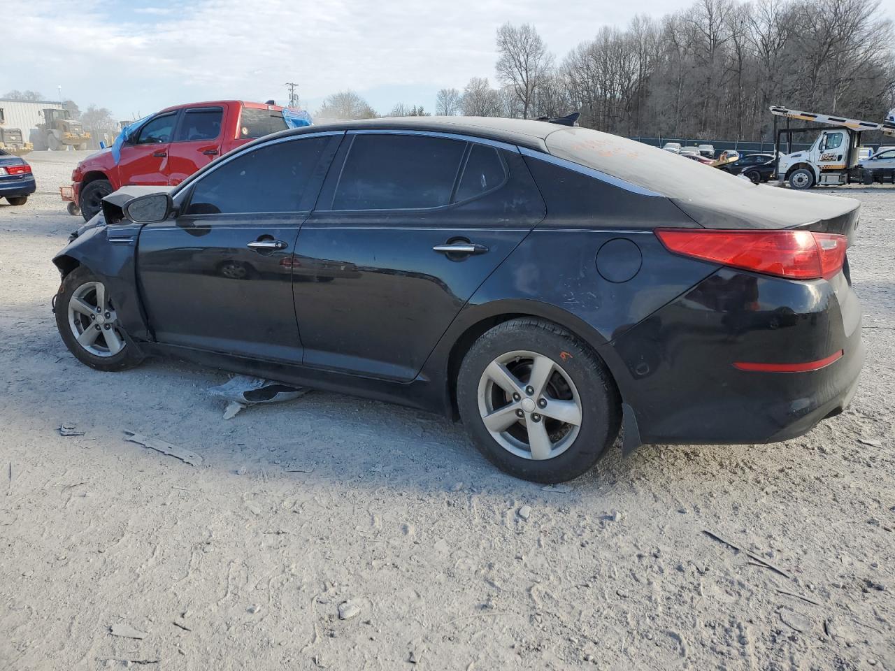 2014 KIA Optima VIN 5XXGM4A76EG289509 Copart auction photo, front end / top/roof damage thumbnail 2
