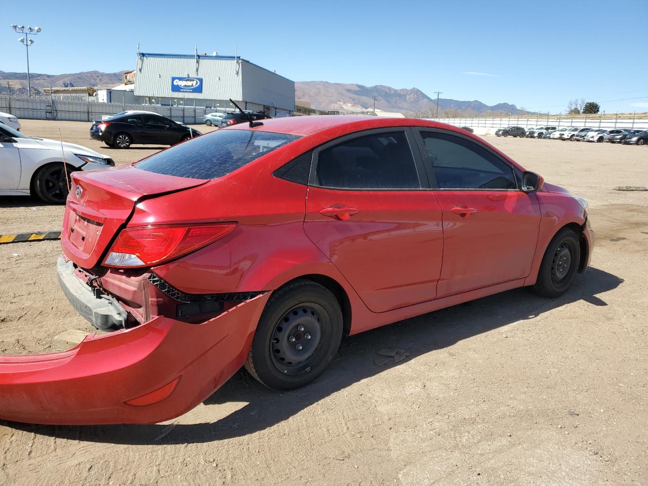 2017 Hyundai Accent VIN KMHCT4AE8HU314341 Copart auction photo, rear end / front end damage thumbnail 3