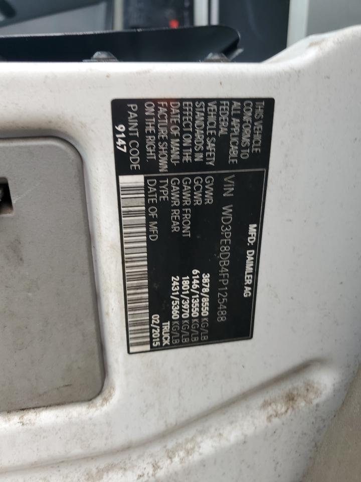2015 Mercedes-Benz Sprinter VIN WD3PE8DB4FP125488 Copart auction photo, stripped damage thumbnail 13