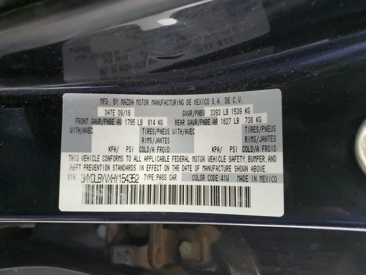 2017 Toyota Yaris VIN 3MYDLBYVXHY154352 Copart auction photo, front end / side damage thumbnail 14