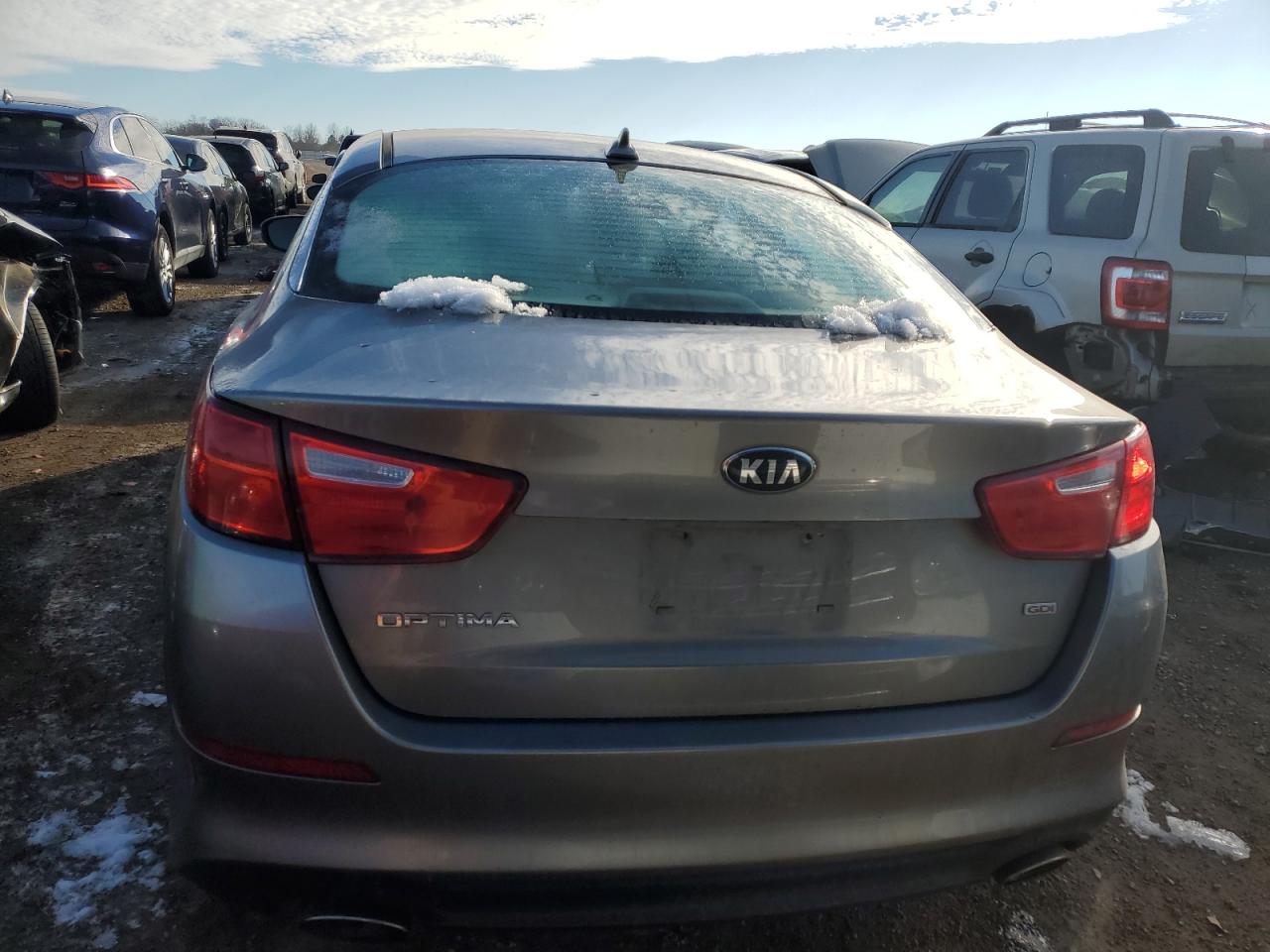 2014 KIA Optima VIN 5XXGM4A79EG316332 Copart auction photo, side / front end damage thumbnail 6