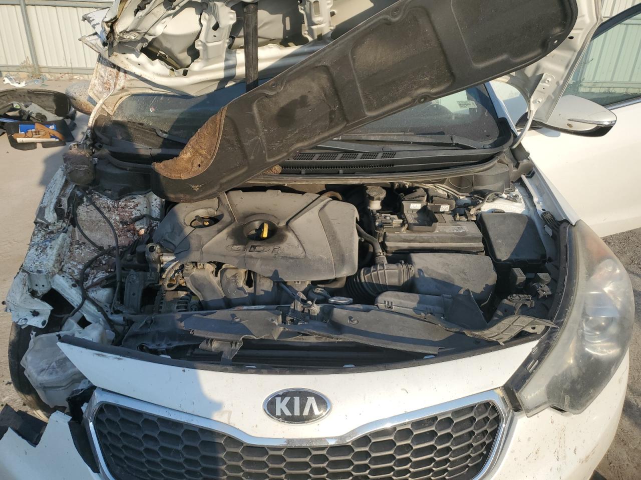 2014 KIA Forte VIN KNAFX4A86E5197037 Copart auction photo, front end / side damage thumbnail 12