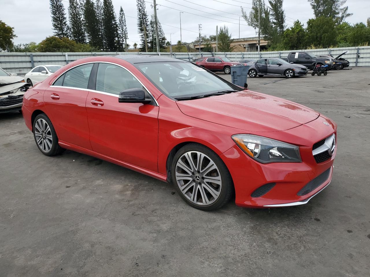 2018 Mercedes-Benz CLA-klasse VIN WDDSJ4EB1JN674191 Copart auction photo, all over damage thumbnail 4
