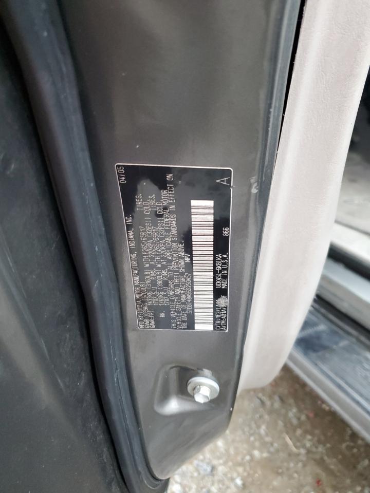 2005 Toyota Sequoia VIN 5TDBT48A95S250457 Copart auction photo, front end damage thumbnail 14