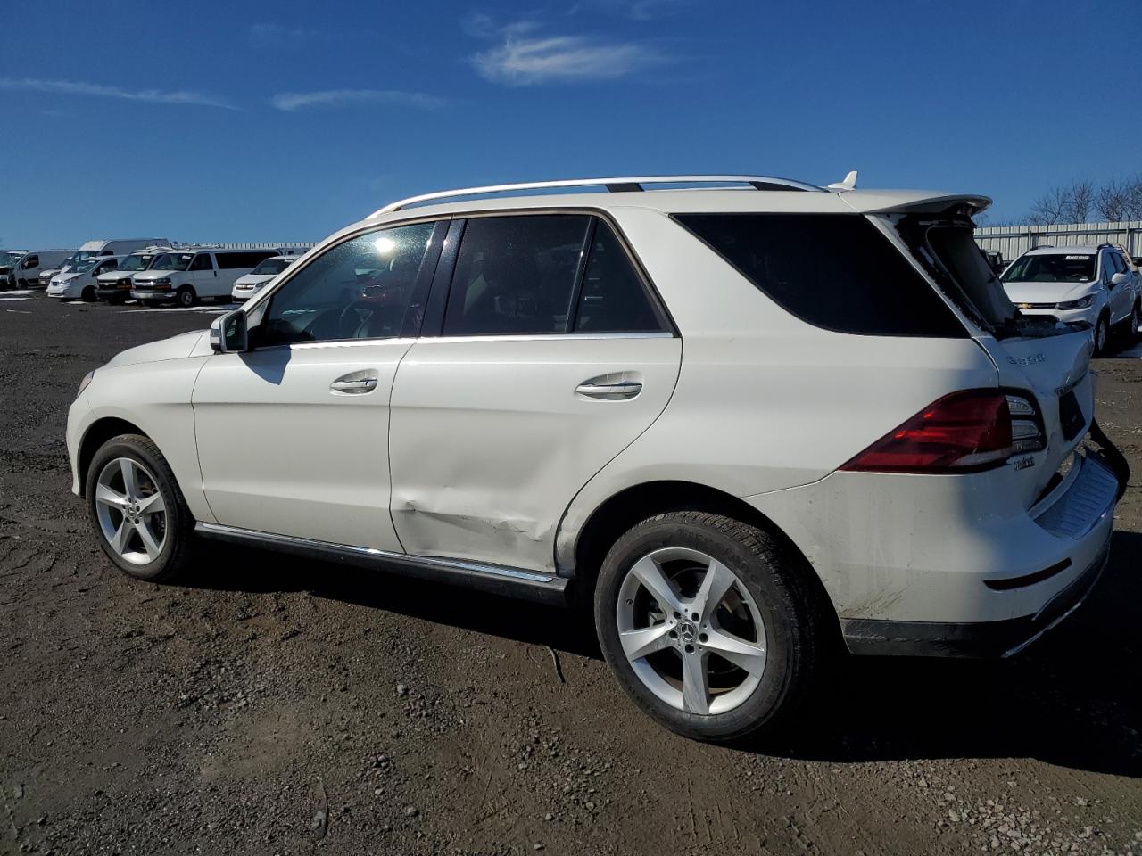 2018 Mercedes-Benz GLE VIN 4JGDA5HB1JB149696 Copart auction photo, side / rear end damage thumbnail 2
