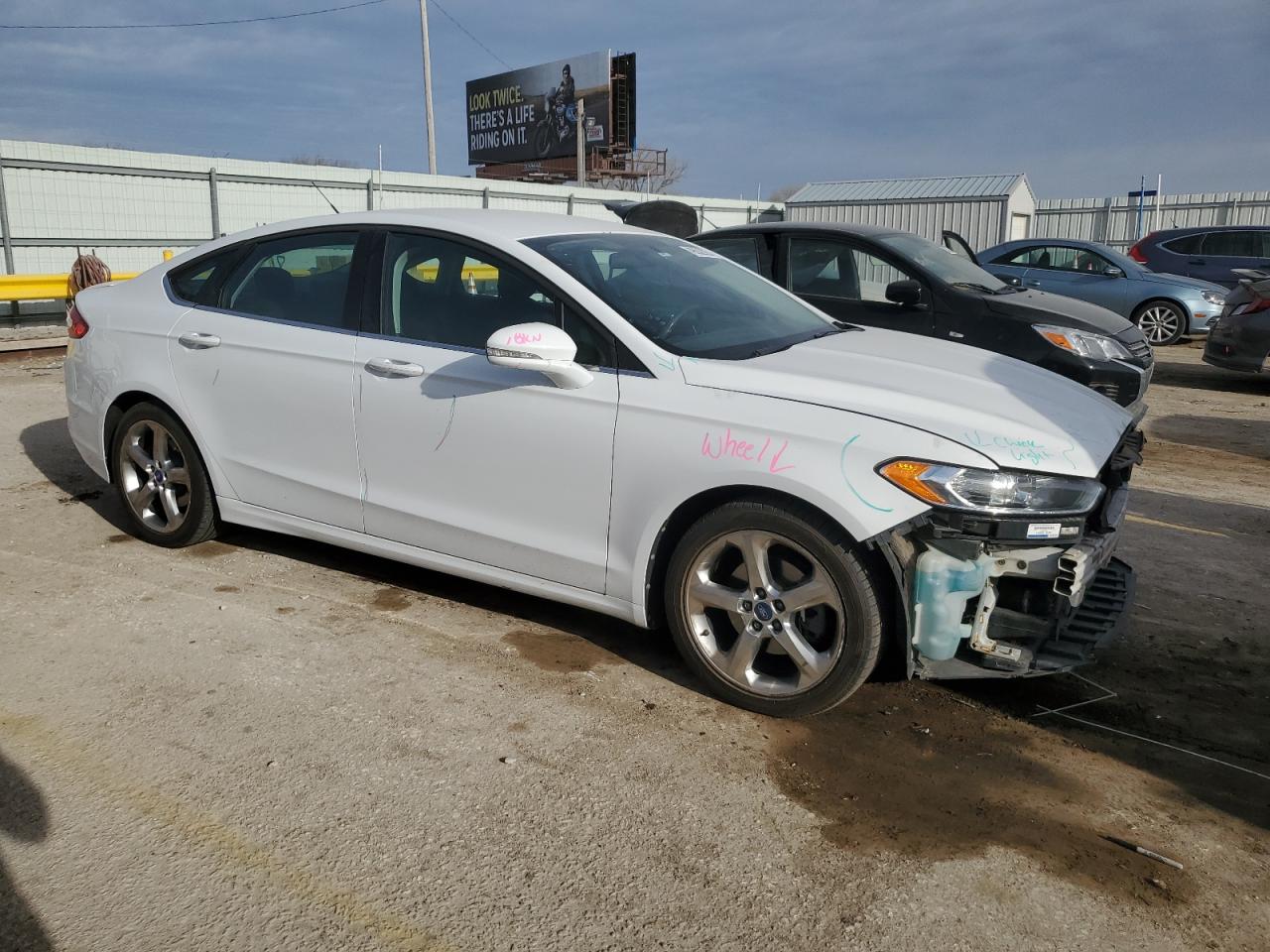 2013 Ford Fusion VIN 3FA6P0HR7DR120608 Copart auction photo, front end damage thumbnail 4