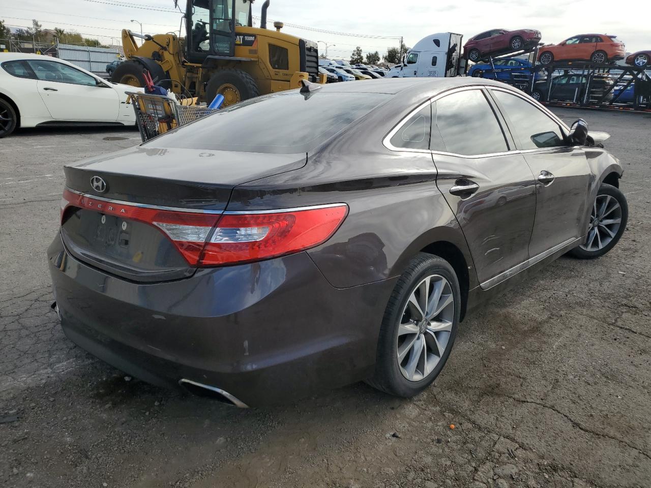 2016 Hyundai Azera VIN KMHFG4JG1GA506008 Copart auction photo, front end / side damage thumbnail 3