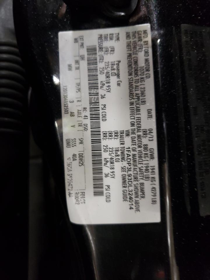 2013 Ford Focus VIN 1FADP3L93DL324014 Copart auction photo, front end damage thumbnail 12