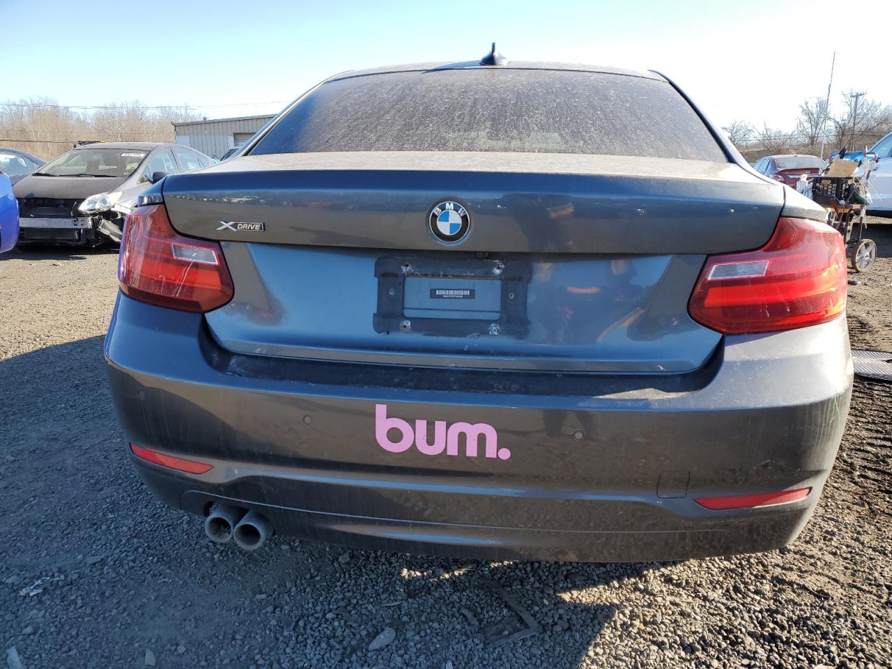 2015 BMW 2er VIN WBA1F7C57FVX96239 Copart auction photo, side / front end damage thumbnail 6