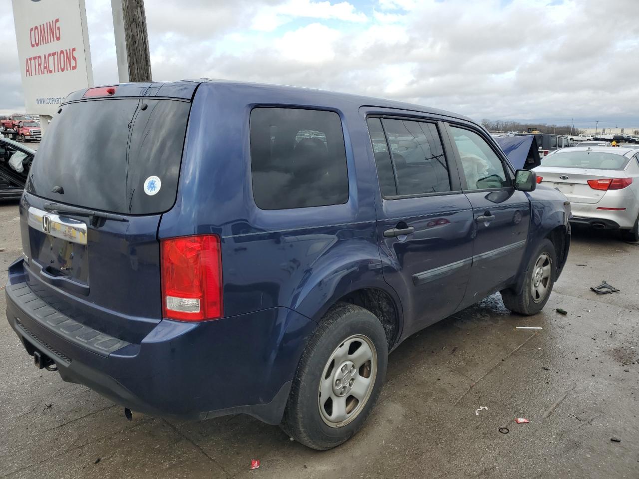 2014 Honda Pilot VIN 5FNYF3H28EB020112 Copart auction photo, all over damage thumbnail 3