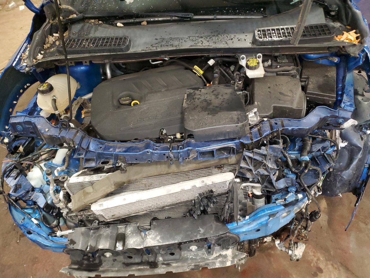 2018 Ford Escape VIN 1FMCU9GD0JUC05306 Copart auction photo, front end / side damage thumbnail 12