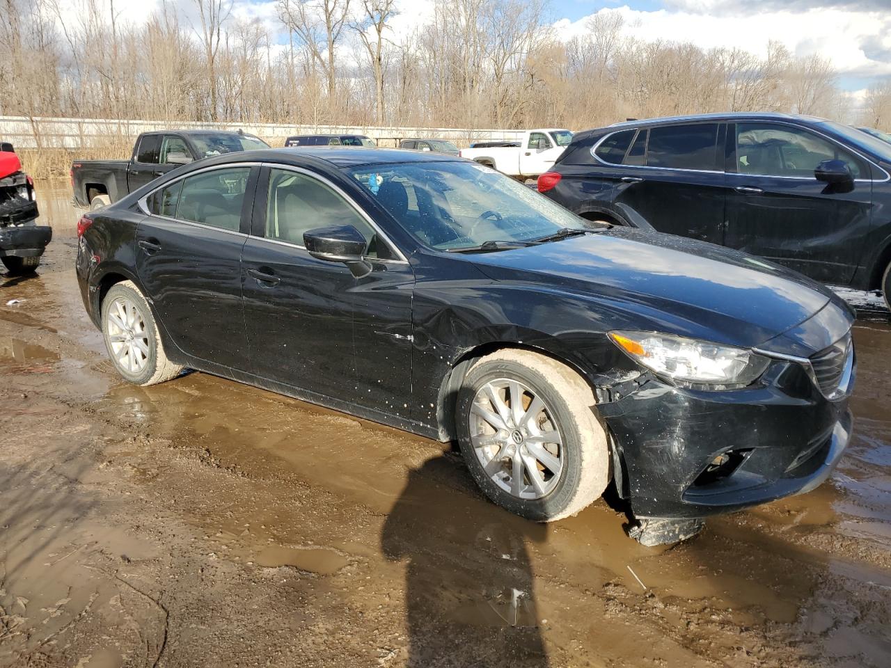 2017 Mazda 6 VIN JM1GL1U55H1131075 Copart auction photo, front end / side damage thumbnail 4