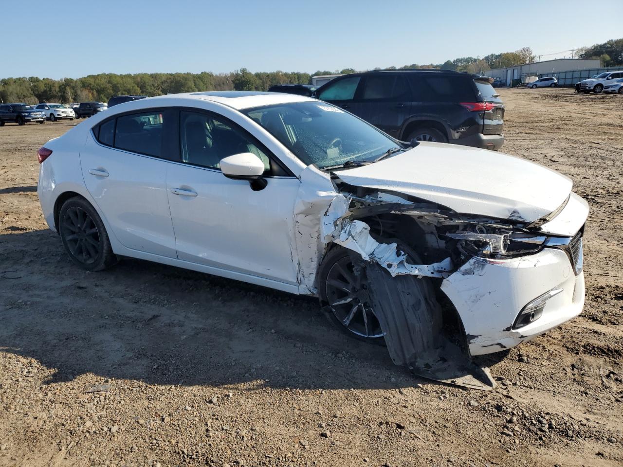 2017 Mazda 3 VIN 3MZBN1W36HM149830 Copart auction photo, front end / side damage thumbnail 4
