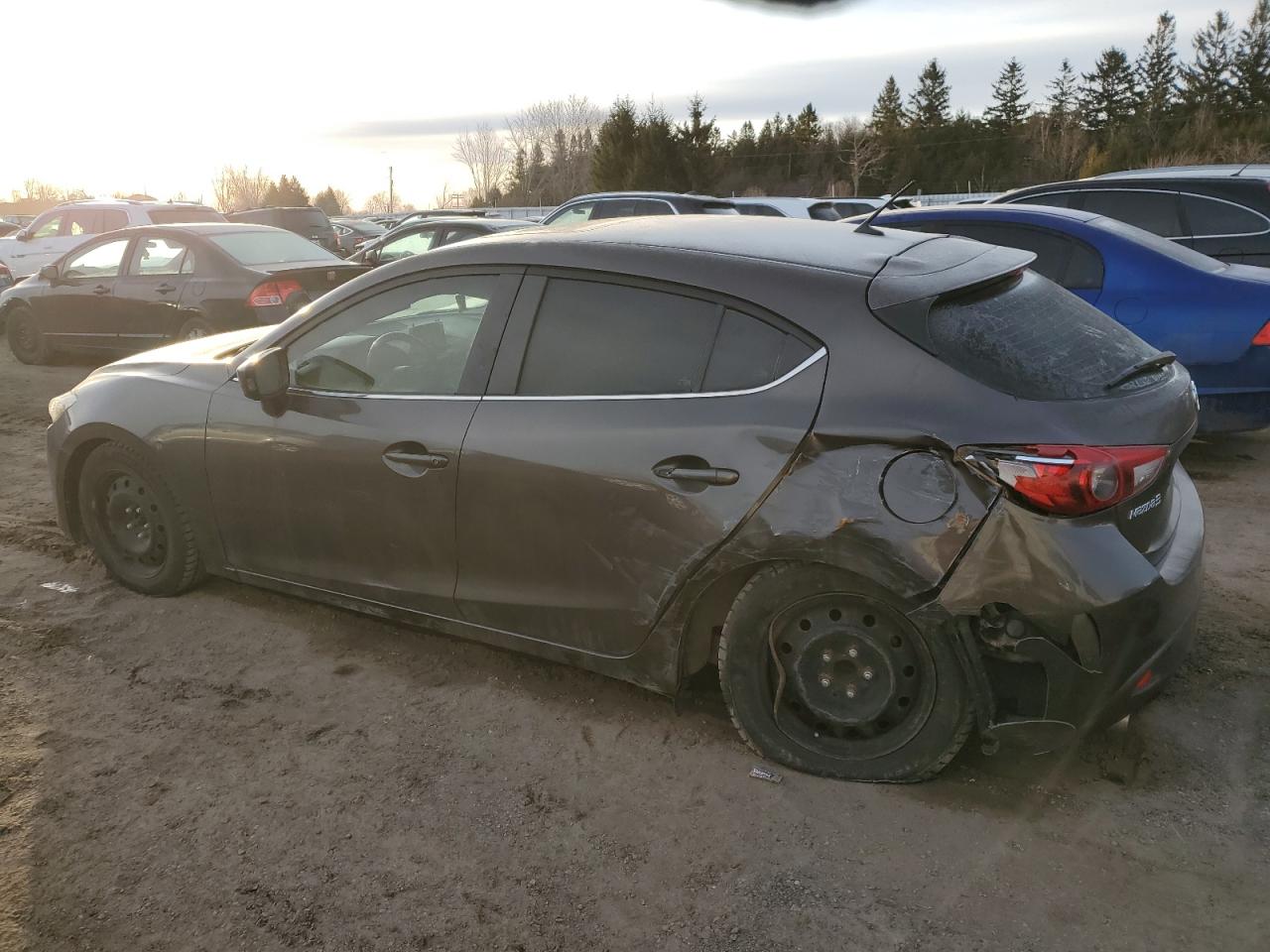2014 Mazda 3 VIN 3MZBM1L72EM112148 Copart auction photo, rear end / side damage thumbnail 2