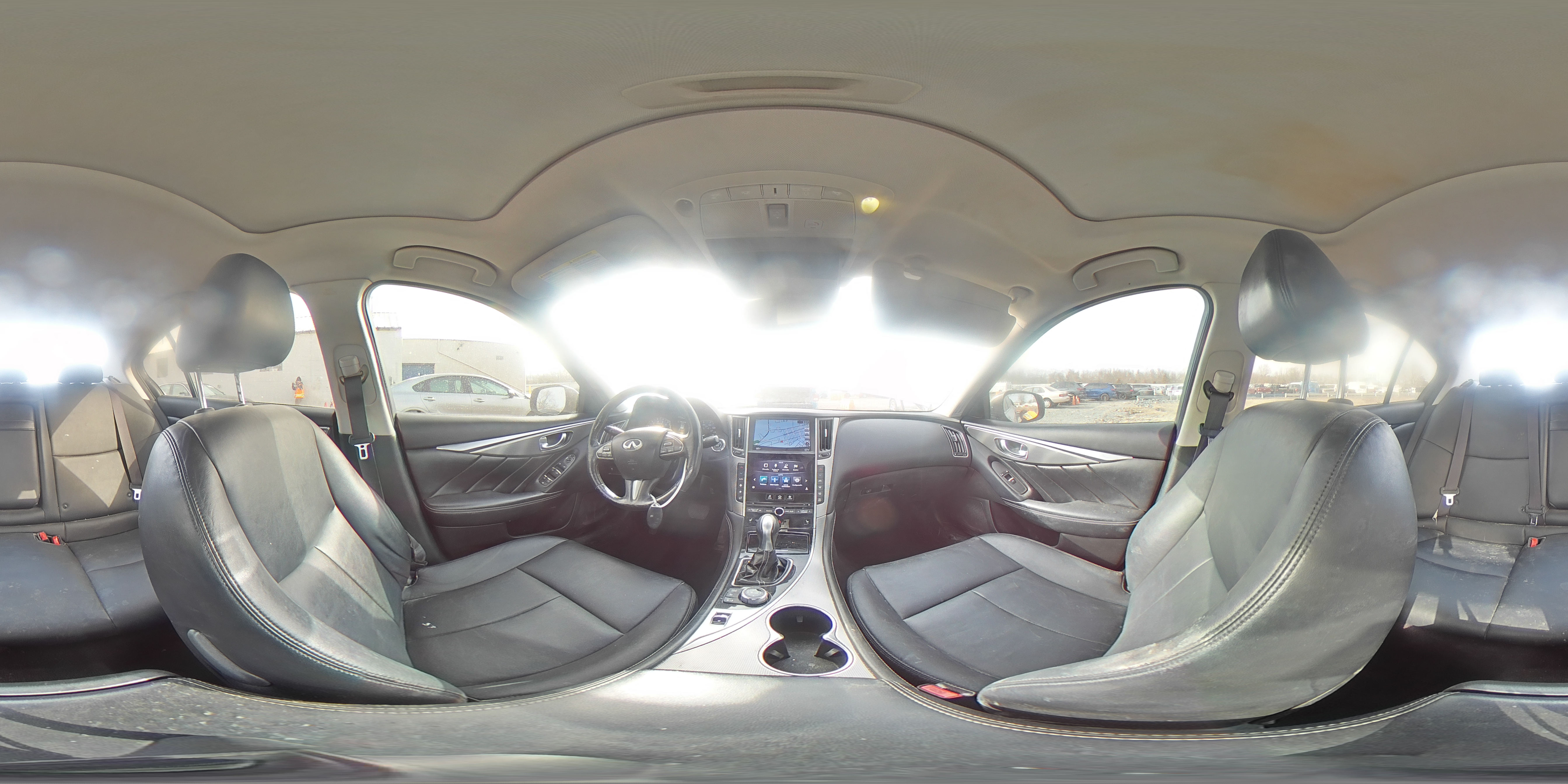 2015 Infiniti Q50 VIN JN1BV7AR1FM399635 Copart auction photo, rear end / side damage thumbnail 15