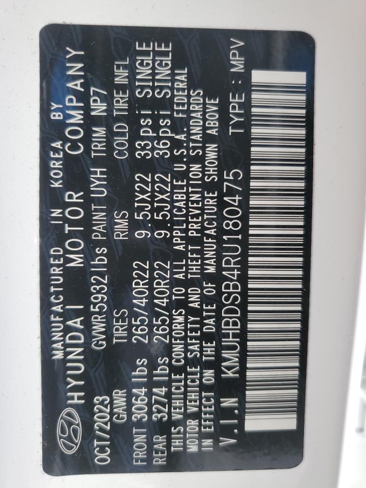 2024 Genesis Gv80 VIN KMUHBDSB4RU180475 Copart auction photo, front end damage thumbnail 14