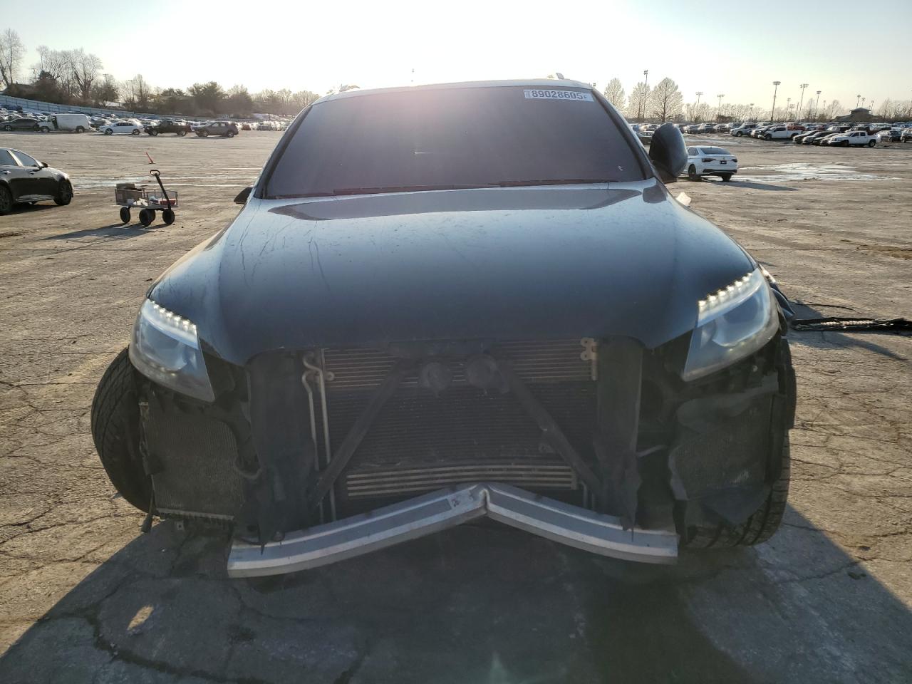 2014 Audi Q7 VIN WA1LGAFE8ED017642 Copart auction photo, front end damage thumbnail 5