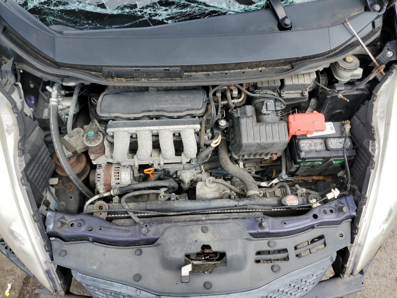 2010 Honda Fit VIN JHMGE8H4XAC015187 Copart auction photo, top/roof / front end damage thumbnail 12