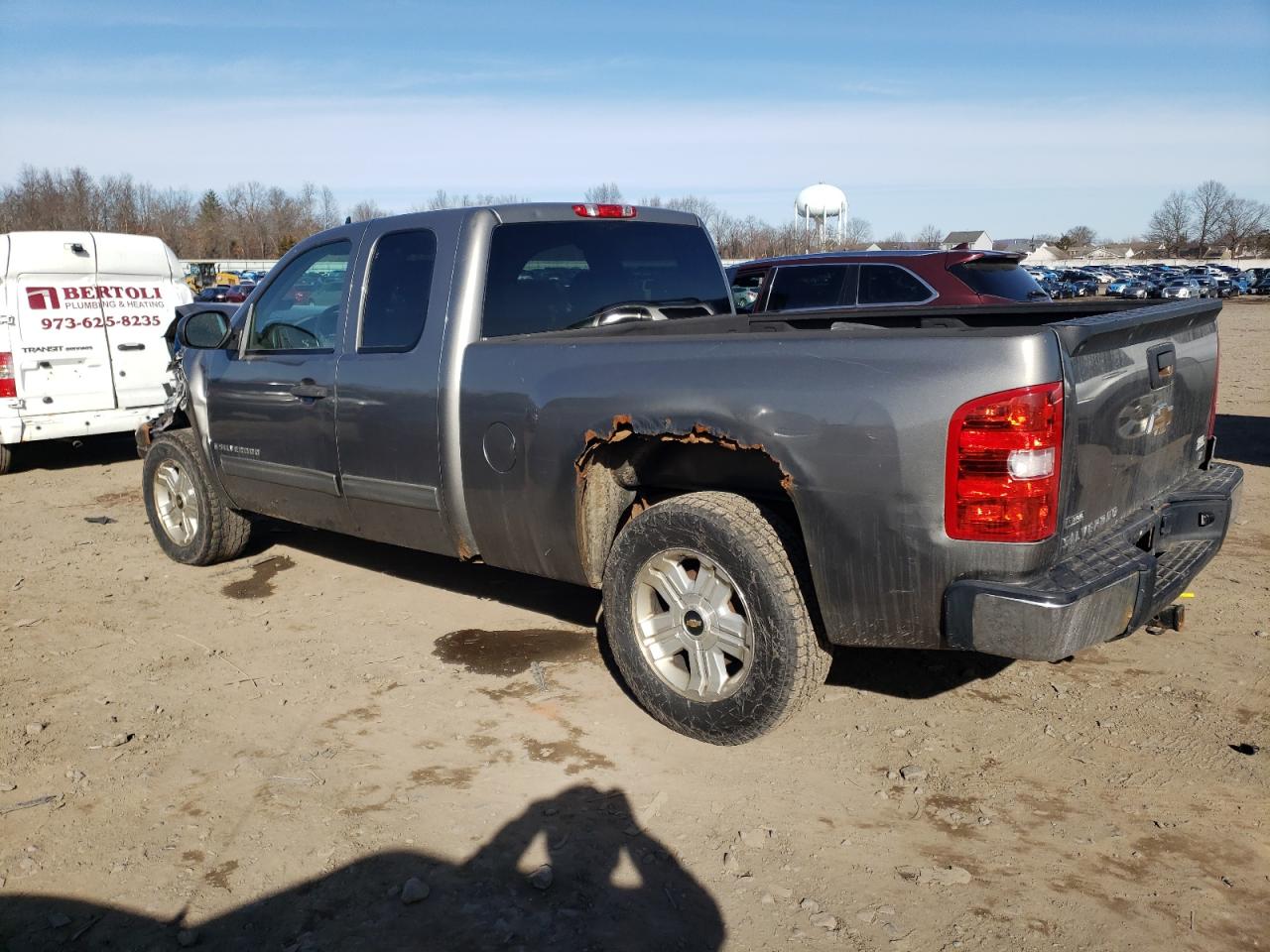 2009 Chevrolet Silverado VIN 1GCEK29049Z125283 Copart auction photo, front end / rear end damage thumbnail 2