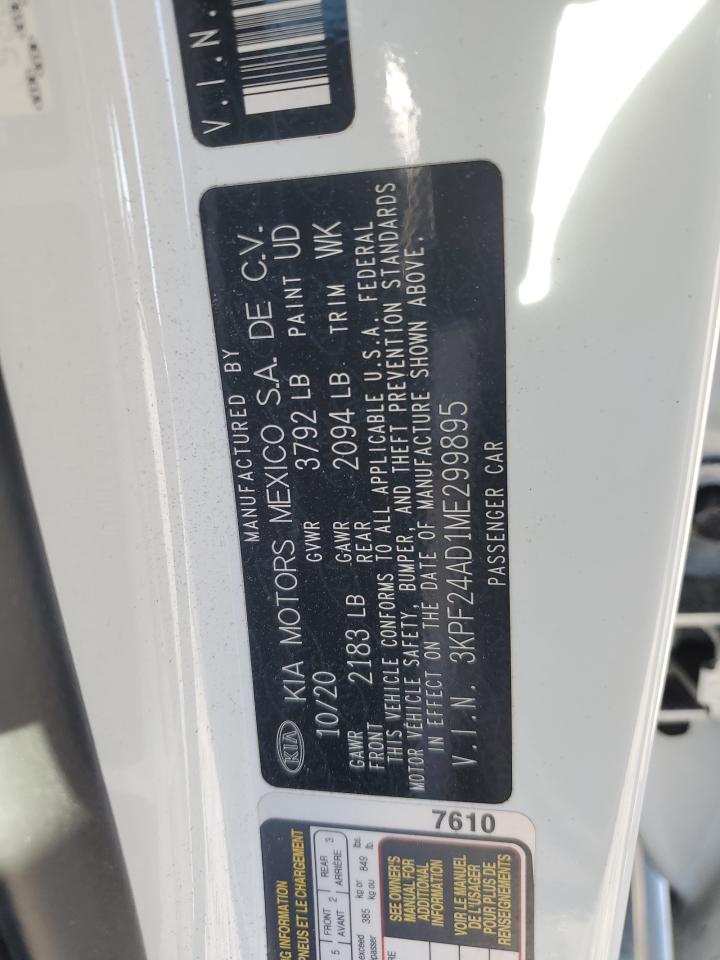 2021 KIA Forte VIN 3KPF24AD1ME299895 Copart auction photo, front end / minor dent/scratches damage thumbnail 14