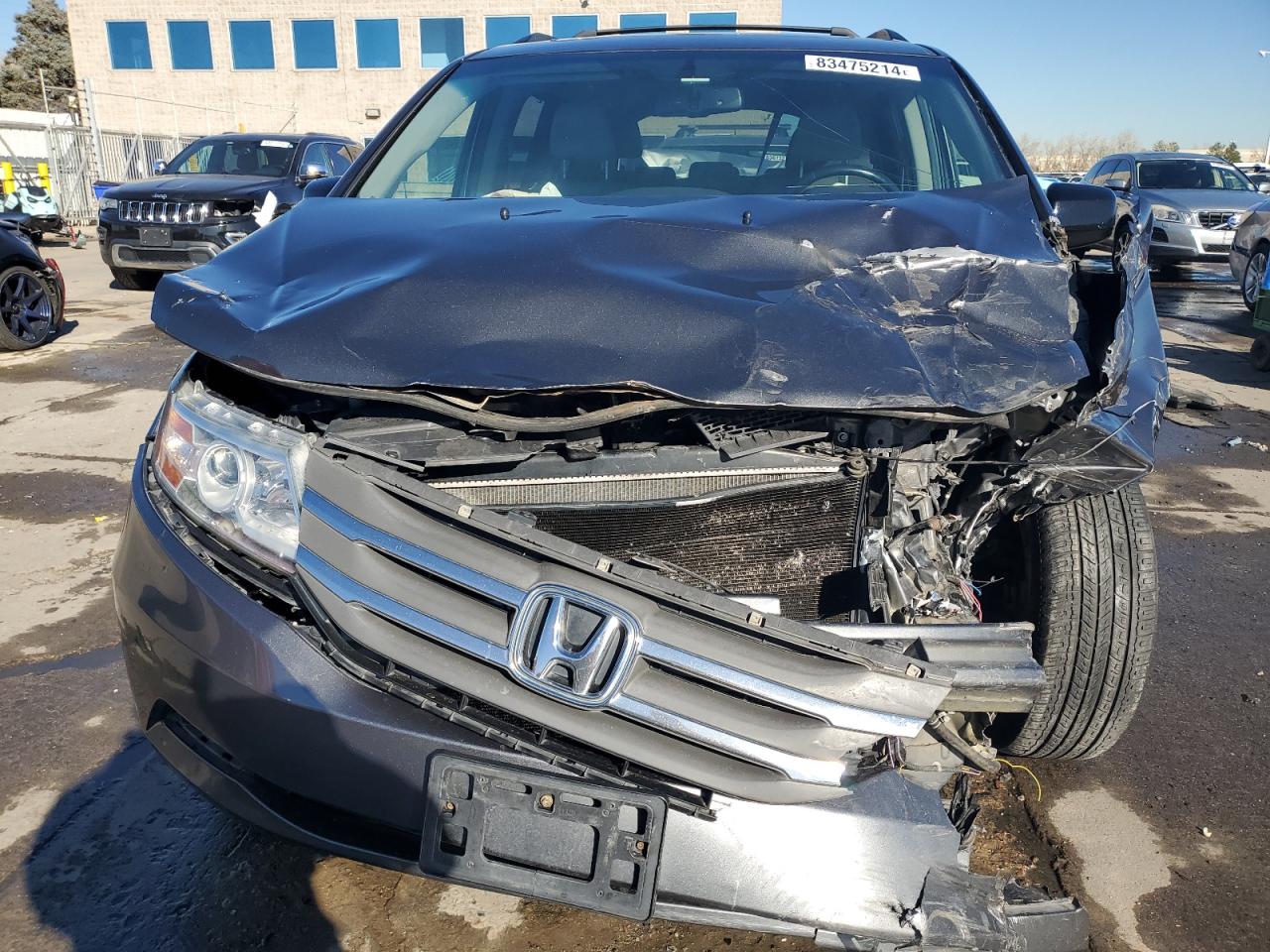 2012 Honda Odyssey VIN 5FNRL5H60CB096741 Copart auction photo, front end / side damage thumbnail 5
