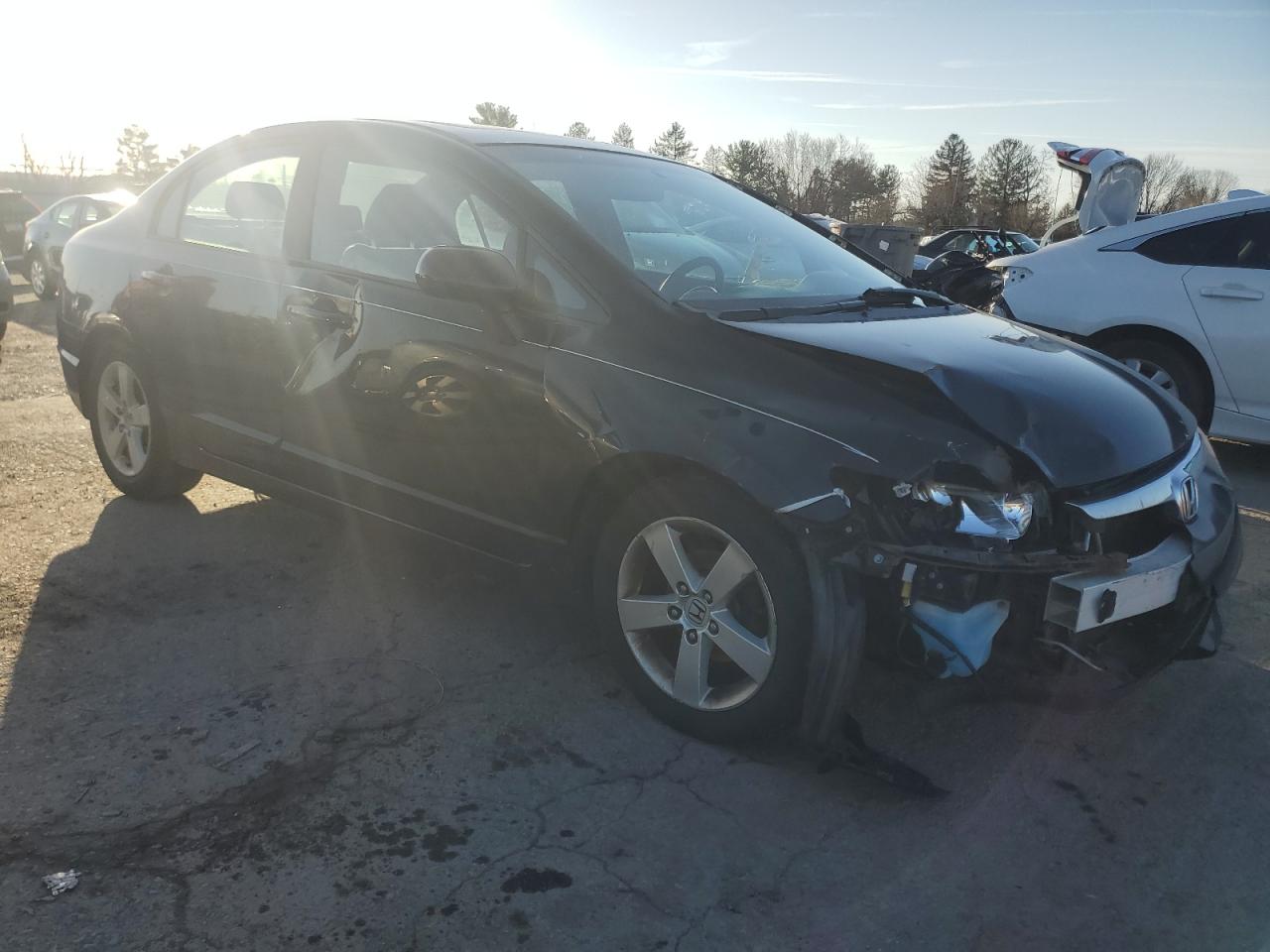 2007 Honda Civic VIN 1HGFA16887L088235 Copart auction photo, front end / side damage thumbnail 4