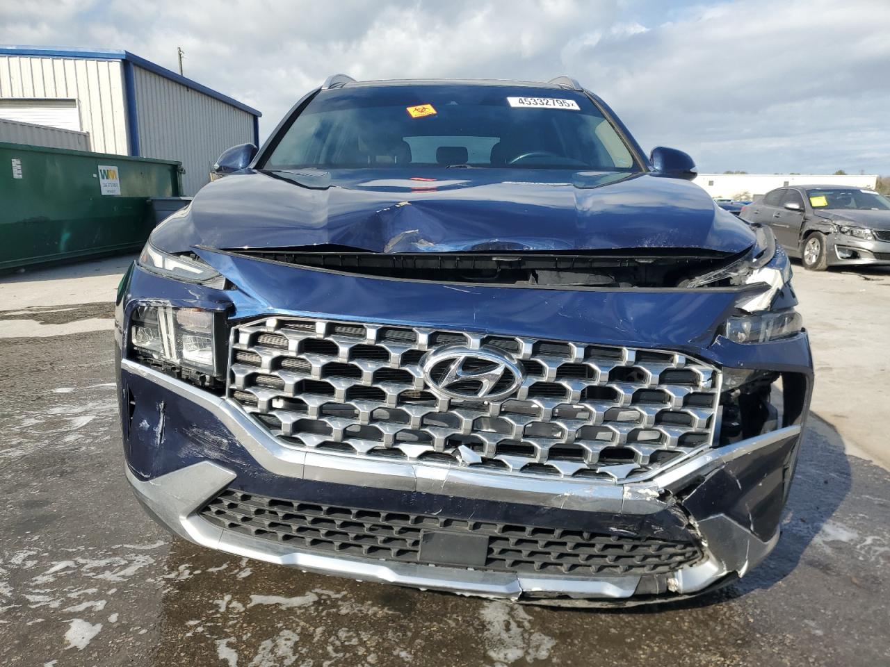 2021 Hyundai Santa Fe VIN 5NMS34AJ3MH358892 Copart auction photo, front end / side damage thumbnail 5
