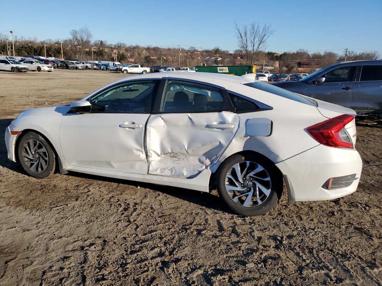2017 Honda Civic VIN 2HGFC2F8XHH532200 Copart auction photo, side / undercarriage damage thumbnail 2