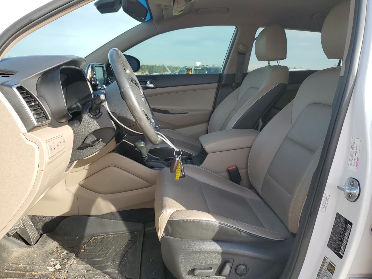 2019 Hyundai Tucson VIN KM8J33AL0KU866956 Copart auction photo, front end / side damage thumbnail 7