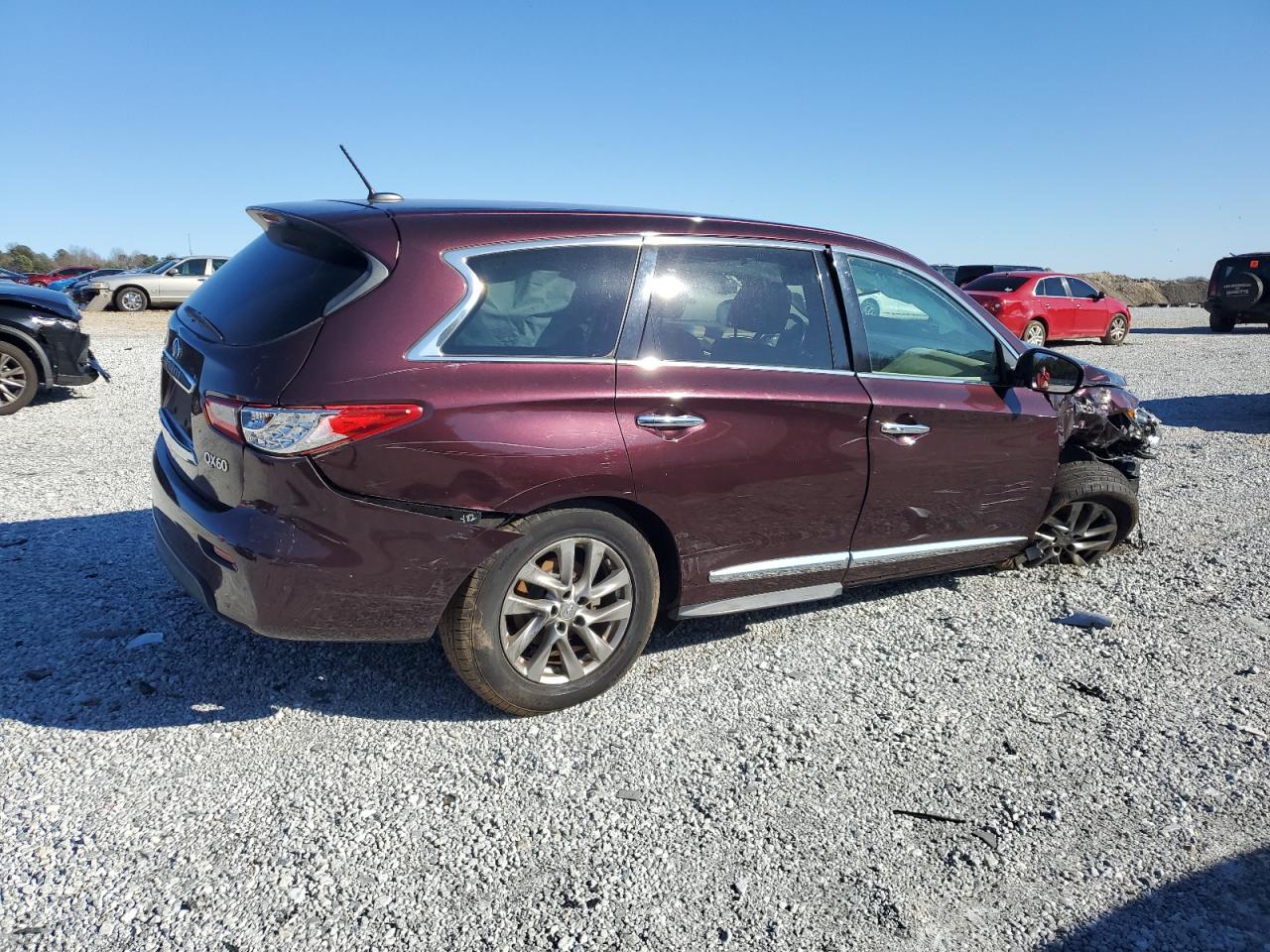2015 Infiniti QX60 VIN 5N1AL0MN0FC548763 Copart auction photo, front end damage thumbnail 3