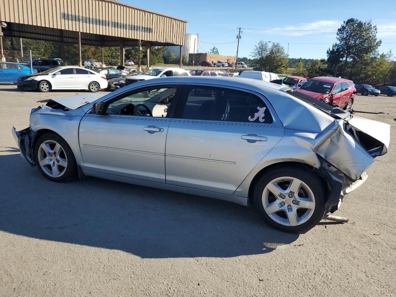 2012 Chevrolet Malibu VIN 1G1ZB5E05CF184479 Copart auction photo, front end / rear end damage thumbnail 2