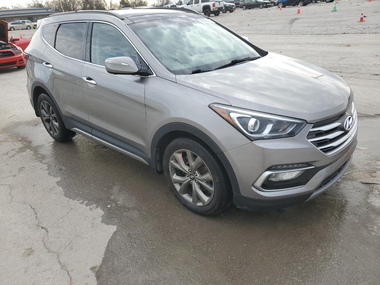 2018 Hyundai Santa Fe VIN 5NMZWDLA0JH099891 Copart auction photo, rear end damage thumbnail 4