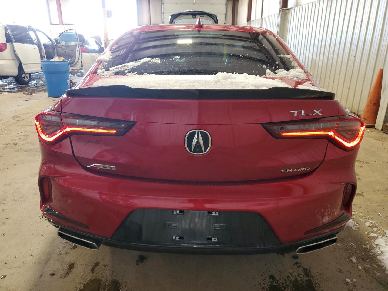2021 Acura TLX VIN 19UUB6F59MA006480 Copart auction photo, rear end / side damage thumbnail 6