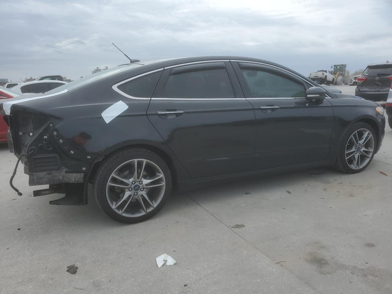 2014 Ford Fusion VIN 3FA6P0K9XER281917 Copart auction photo, rear end damage thumbnail 3
